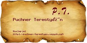 Puchner Terestyén névjegykártya